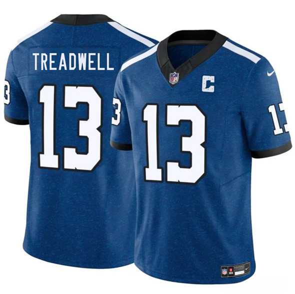 Mens Indianapolis Colts #13 Laquon Treadwell Blue 2025 F.U.S.E. Throwback Vapor Limited Stitched Jersey Dzhi